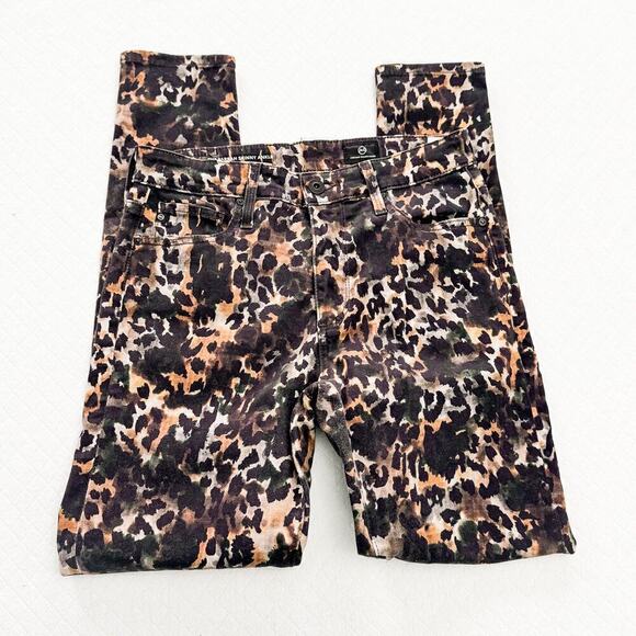 AG The Farrah High-Rise Skinny Ankle Printed Denim Jeans Size 27 - Picture 7 of 8